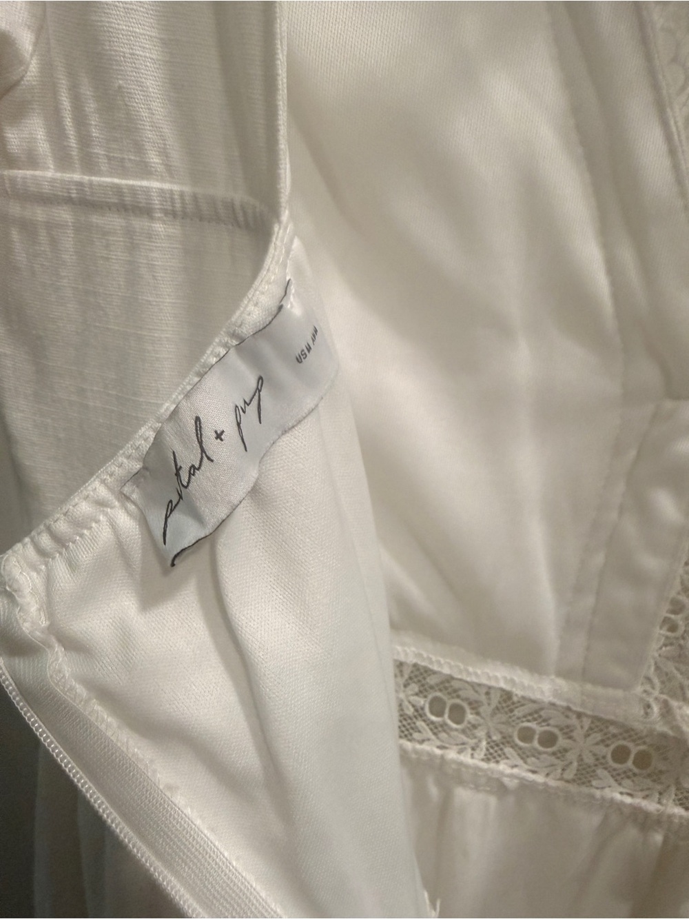 Petal & Pup Cream Maxi Dress with Lace Trim - Picture 4 of 8